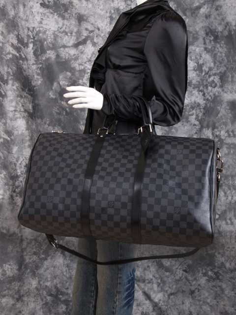 High Quality Louis Vuitton Damier Canvas Keepall 50 With Shoulder Strap N4141 - Click Image to Close